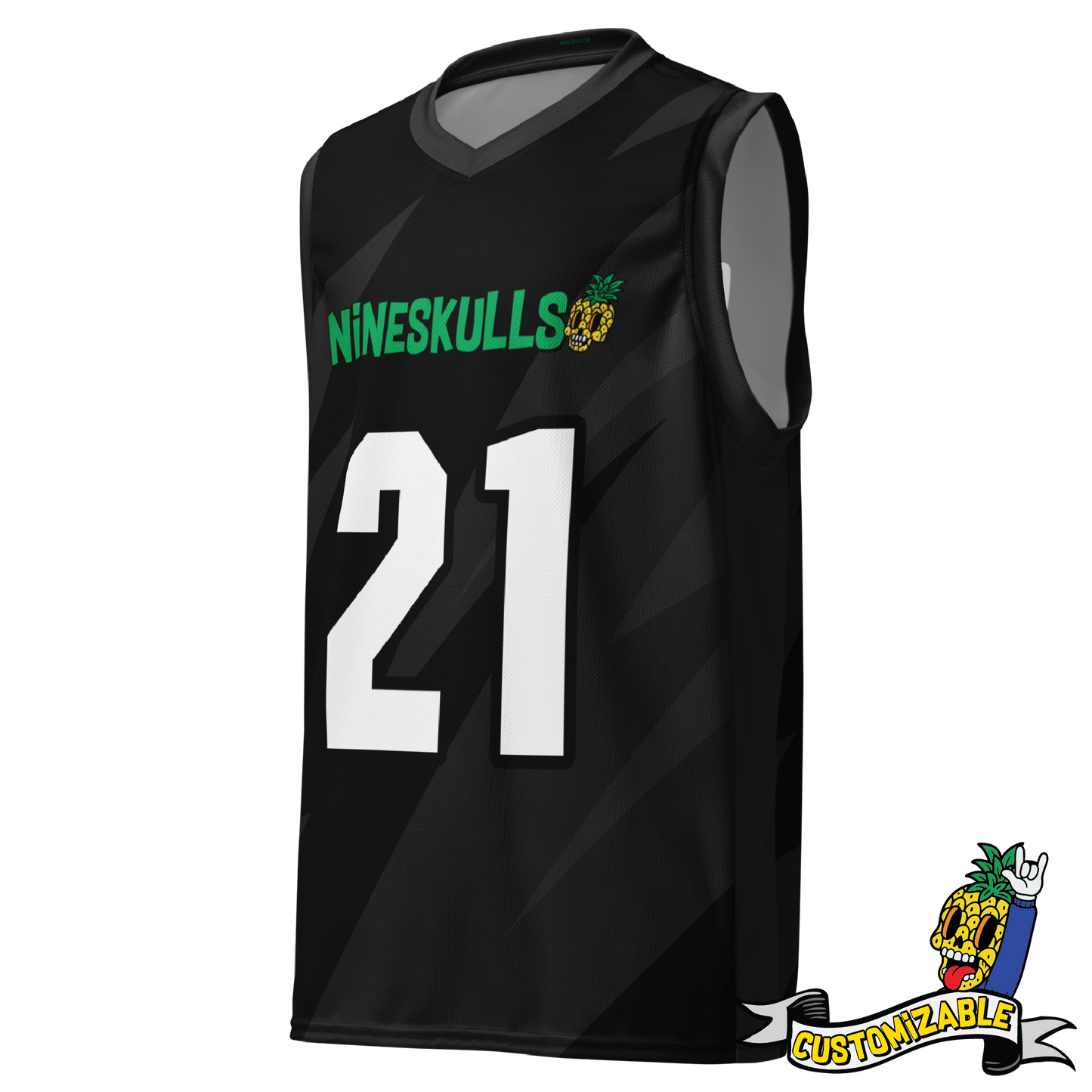 NineSkulls Brand Recycled Unisex Basketball Jersey