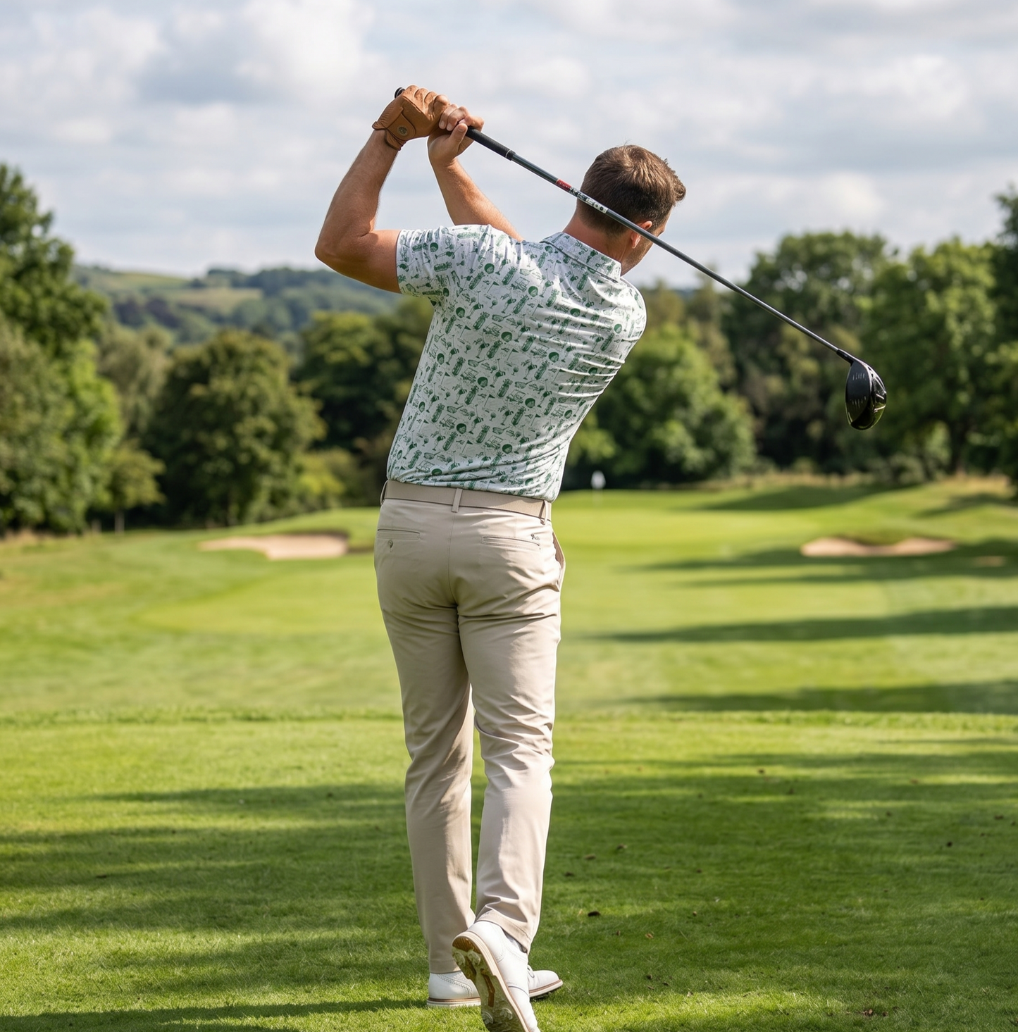 The "Tee-Riffic Dad" Custom Men’s Slim-Fit Polo