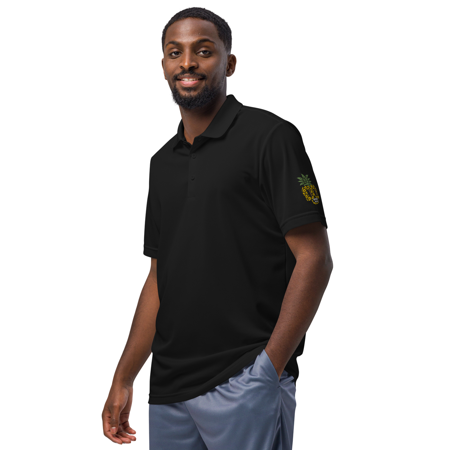 Nine8Twelve Pineapple SkullToon Adidas Sport Polo