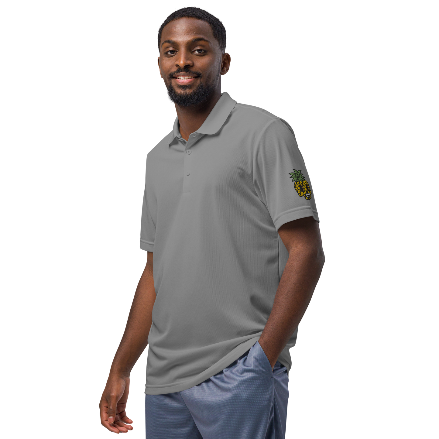 Nine8Twelve Pineapple SkullToon Adidas Sport Polo