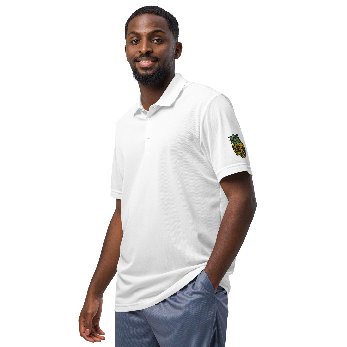 Nine8Twelve Pineapple SkullToon Adidas Sport Polo