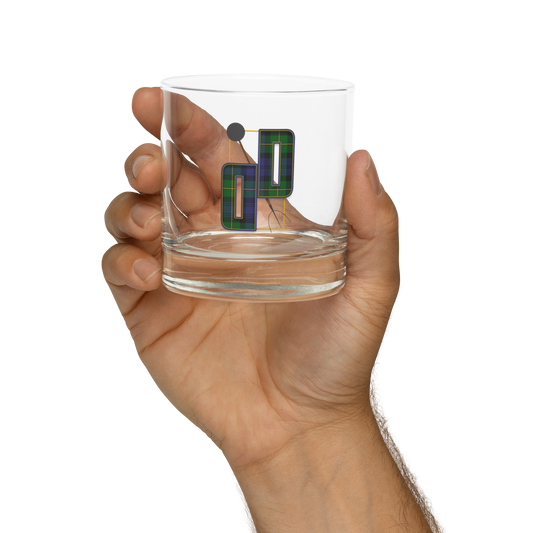 DBLDuty Logo On The Rocks Whiskey Glass
