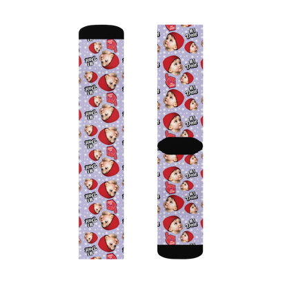 Custom Novelty Face Socks - All Stars Dad