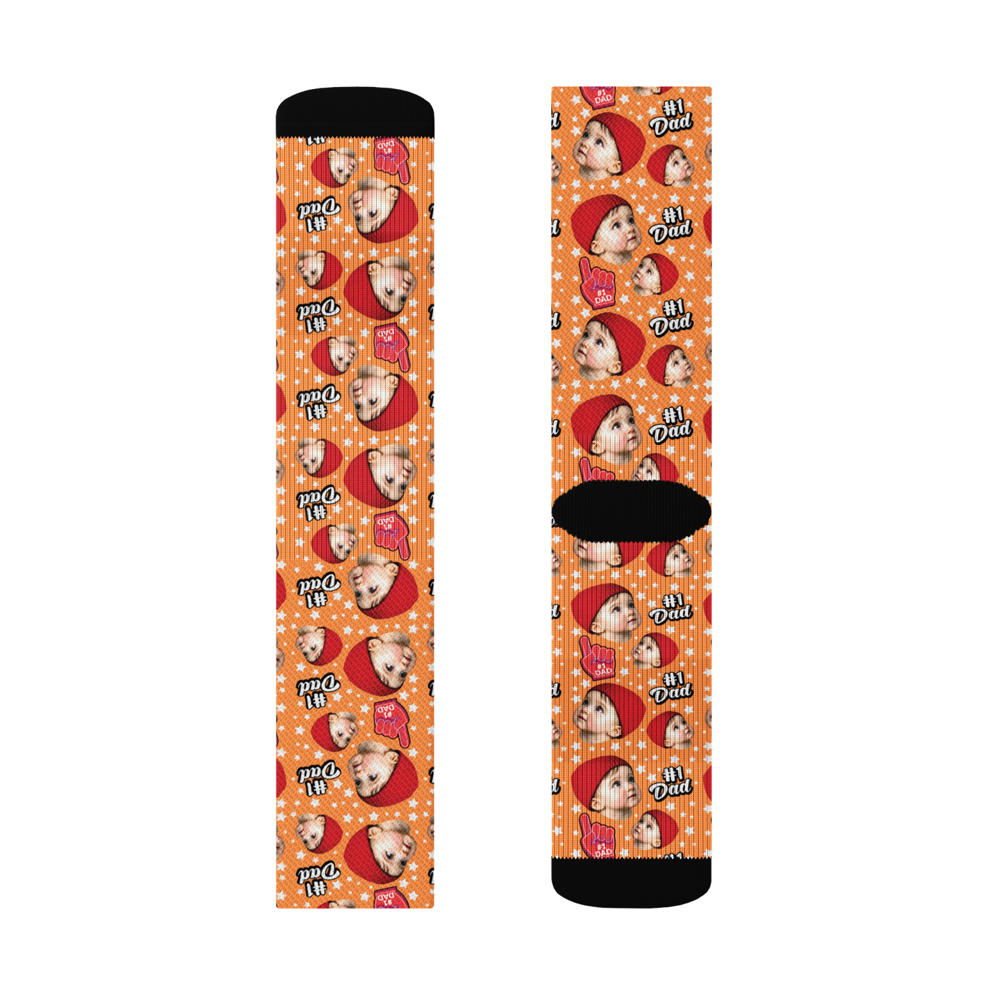Custom Novelty Face Socks - All Stars Dad