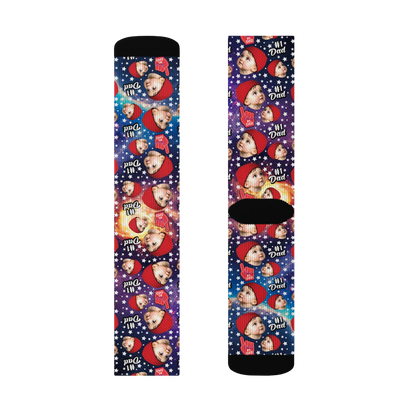 Custom Novelty Face Socks - All Stars Dad