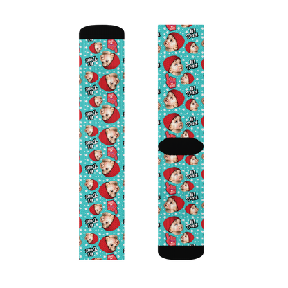 Custom Novelty Face Socks - All Stars Dad