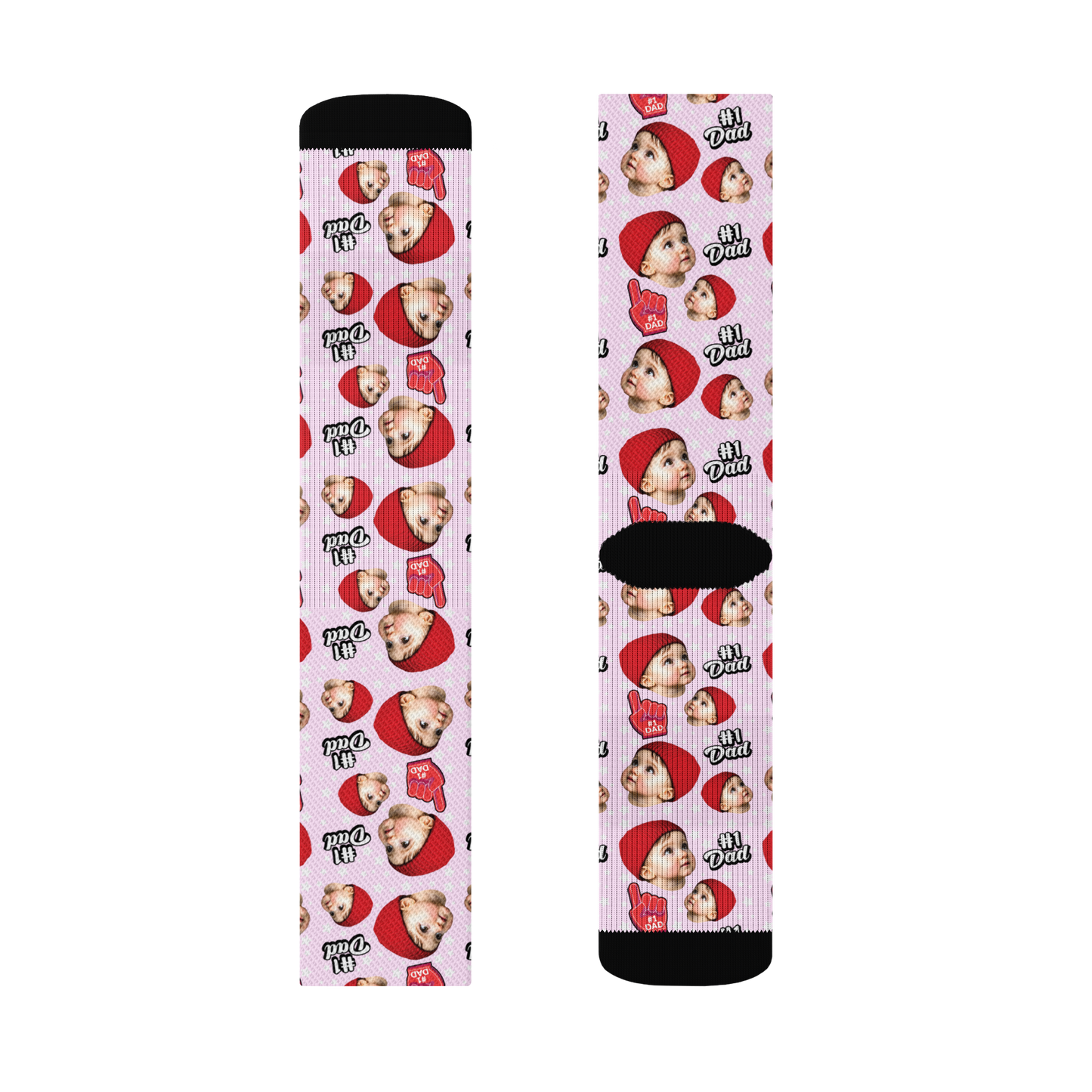 Custom Novelty Face Socks - All Stars Dad