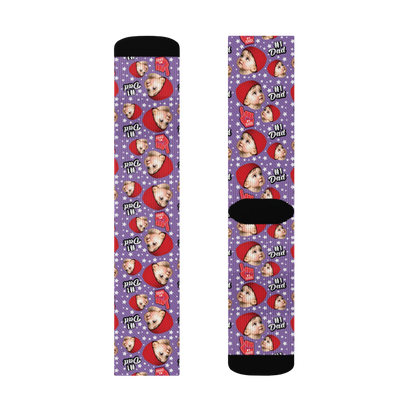 Custom Novelty Face Socks - All Stars Dad