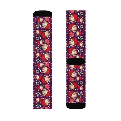 Custom Novelty Face Socks - All Stars Dad