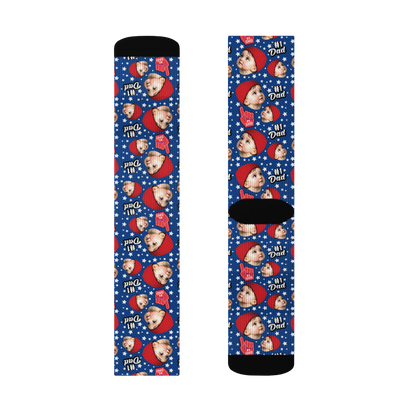 Custom Novelty Face Socks - All Stars Dad