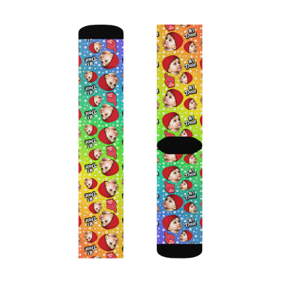 Custom Novelty Face Socks - All Stars Dad