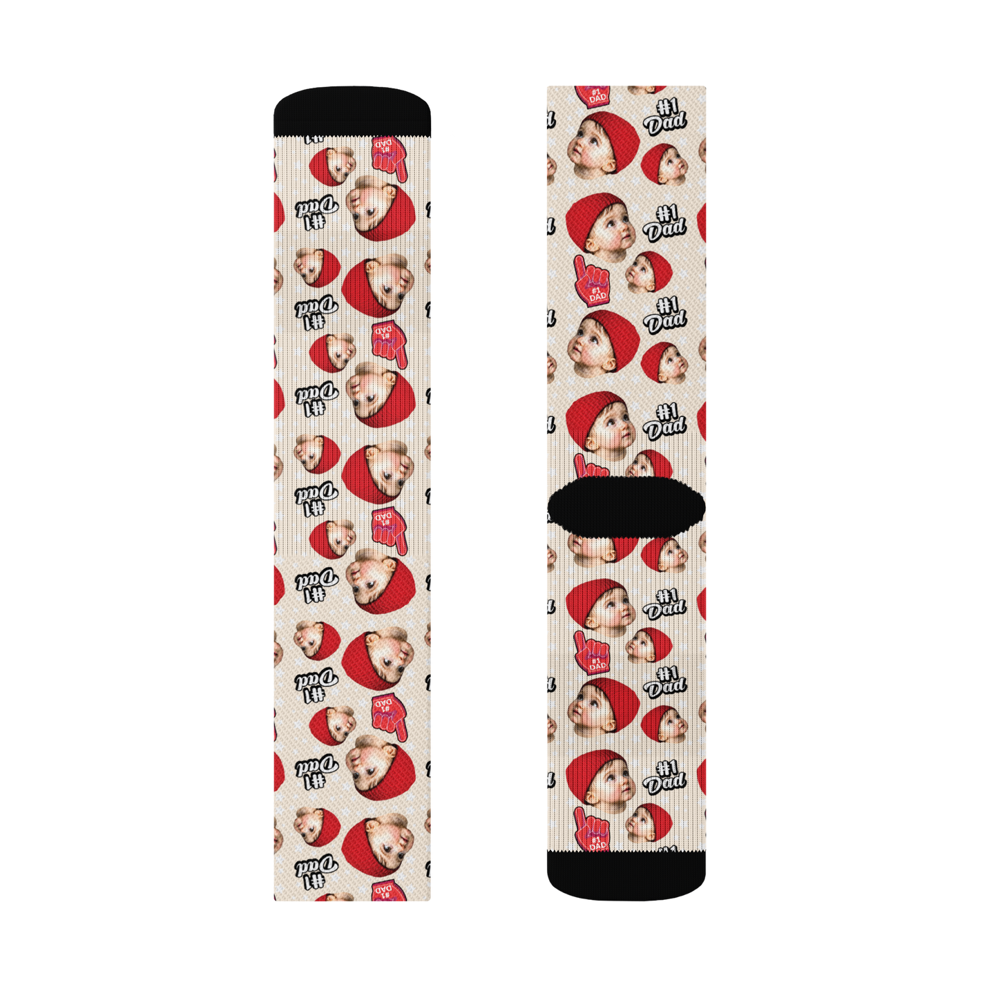 Custom Novelty Face Socks - All Stars Dad