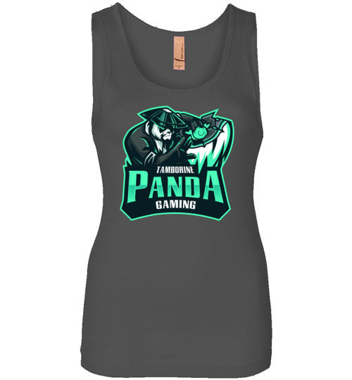 Tamborine Panda Gaming Logo Ladie's Tank