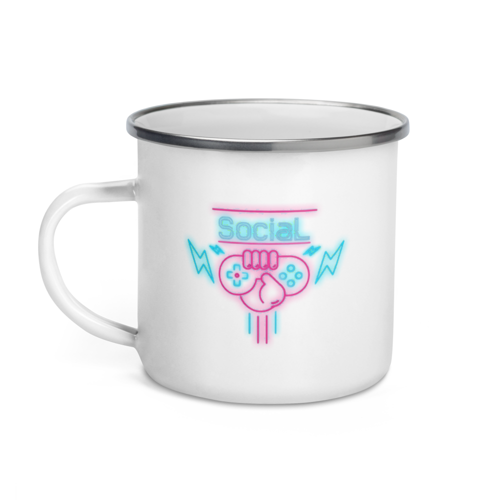 SociaL Enamel Mug