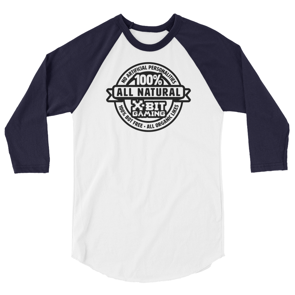 X-Bit Gaming 100% Natural Baseball Tee