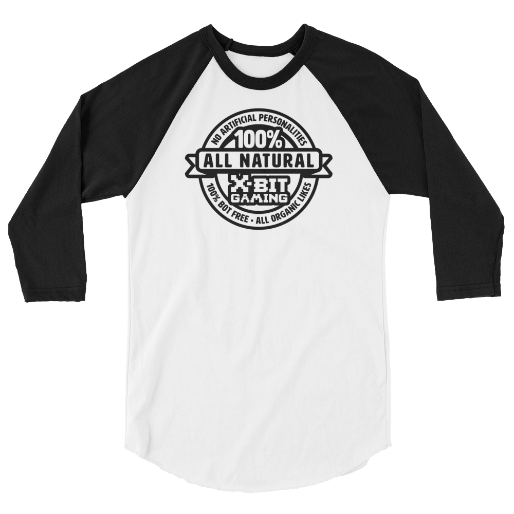 X-Bit Gaming 100% Natural Baseball Tee
