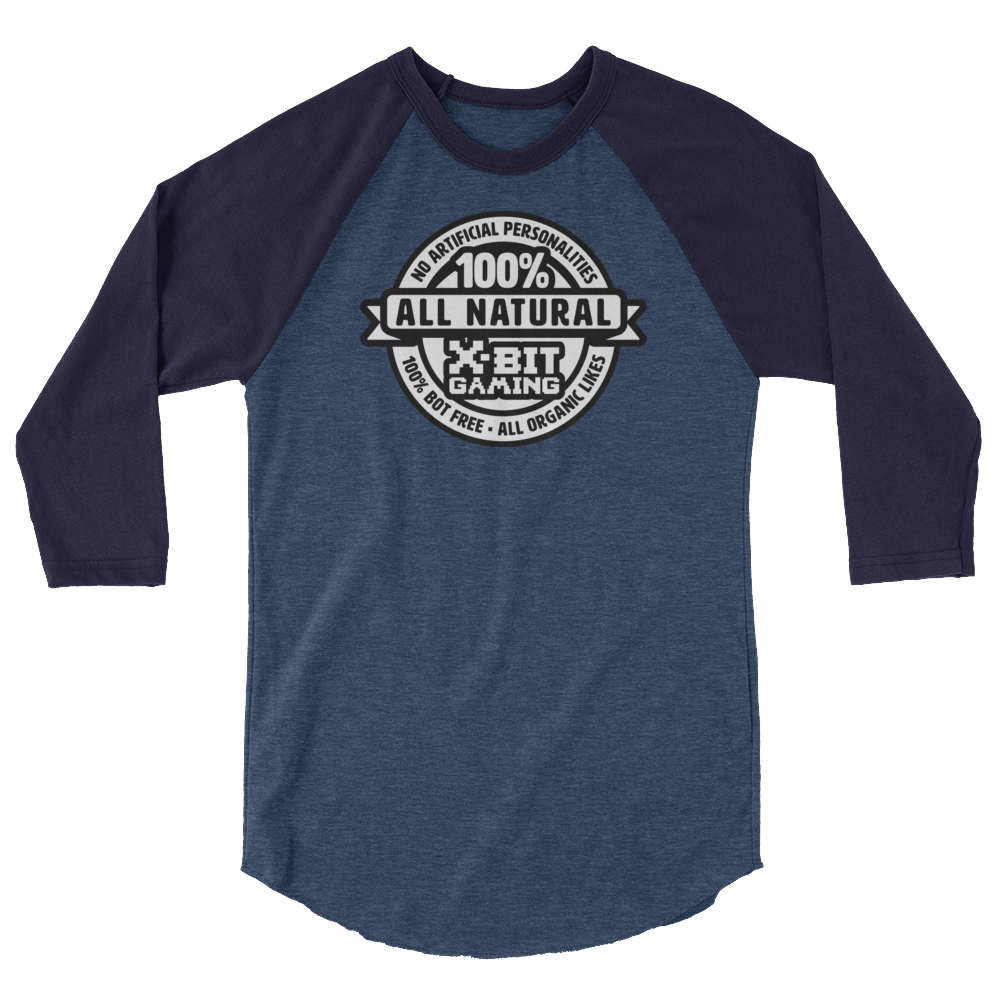 X-Bit Gaming 100% Natural Baseball Tee