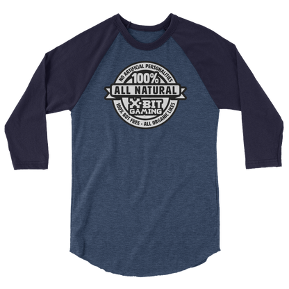 X-Bit Gaming 100% Natural Baseball Tee