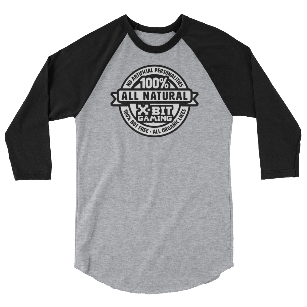 X-Bit Gaming 100% Natural Baseball Tee