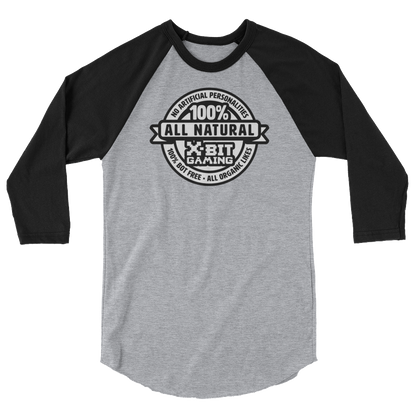 X-Bit Gaming 100% Natural Baseball Tee