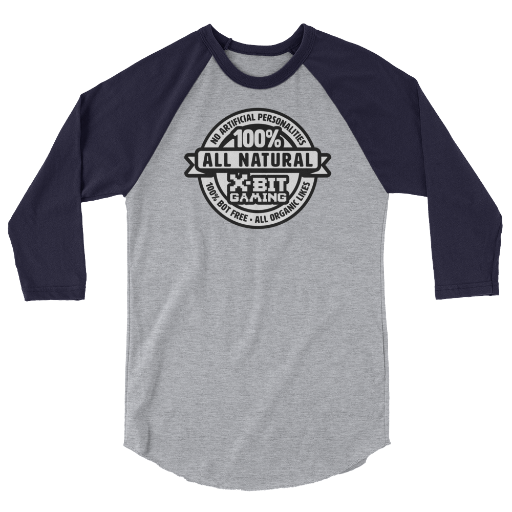 X-Bit Gaming 100% Natural Baseball Tee