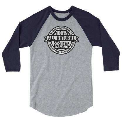 X-Bit Gaming 100% Natural Baseball Tee
