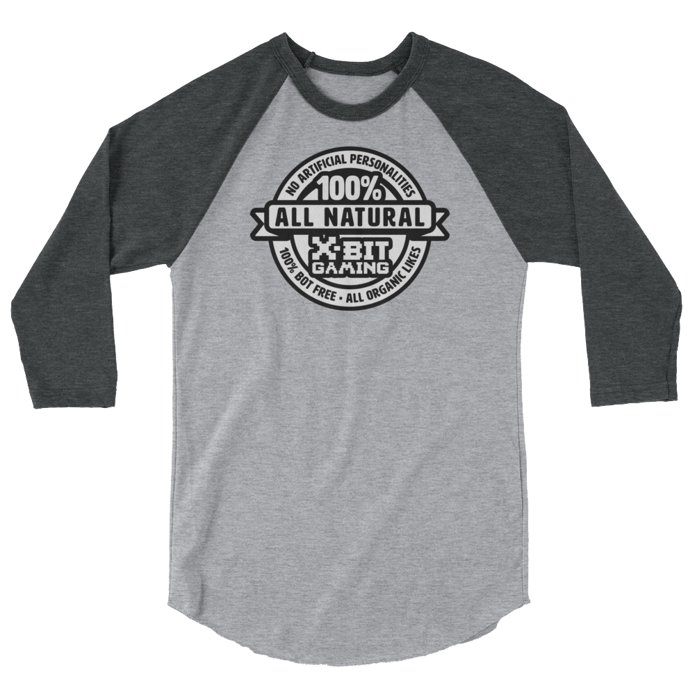 X-Bit Gaming 100% Natural Baseball Tee