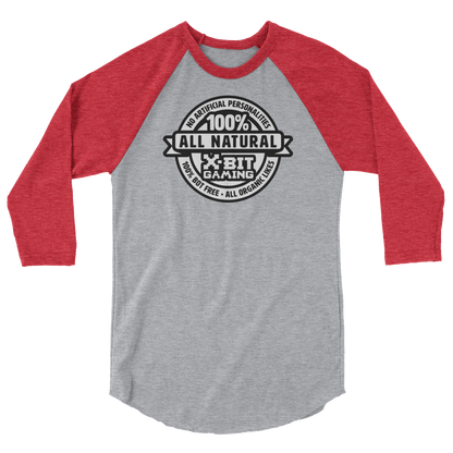 X-Bit Gaming 100% Natural Baseball Tee