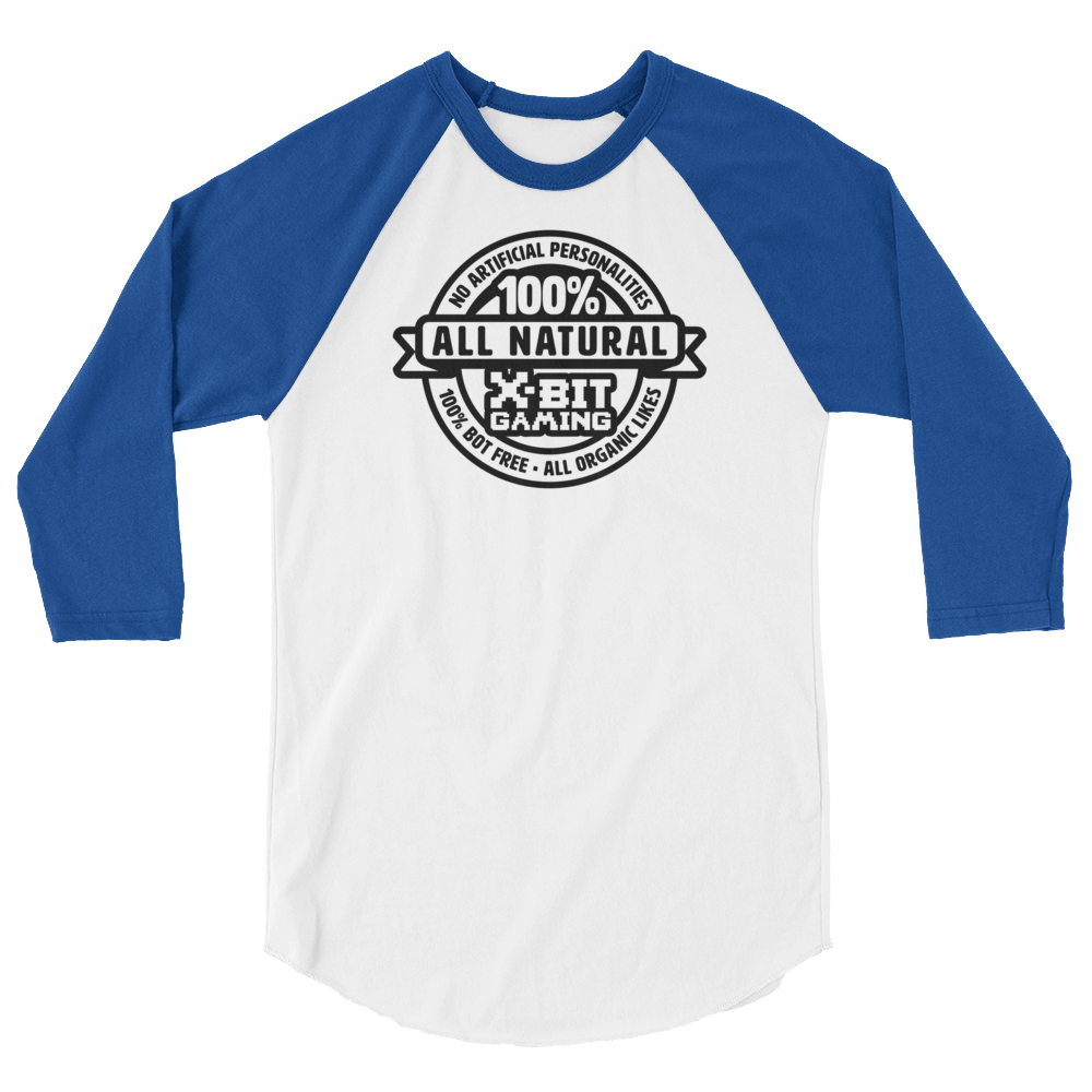 X-Bit Gaming 100% Natural Baseball Tee