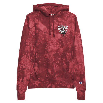 SliickTV Embroidered Champion tie-dye hoodie