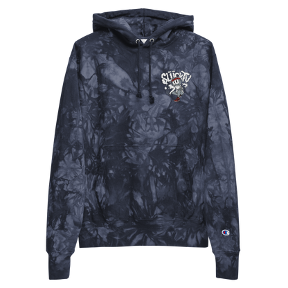 SliickTV Embroidered Champion tie-dye hoodie